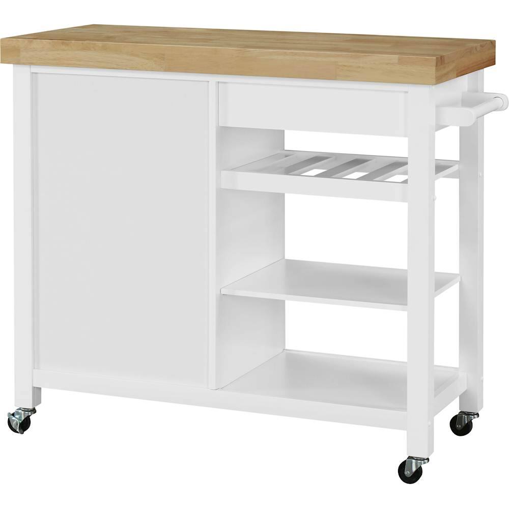 Alt View 13. Click Decor - Denver Kitchen Cart - White.
