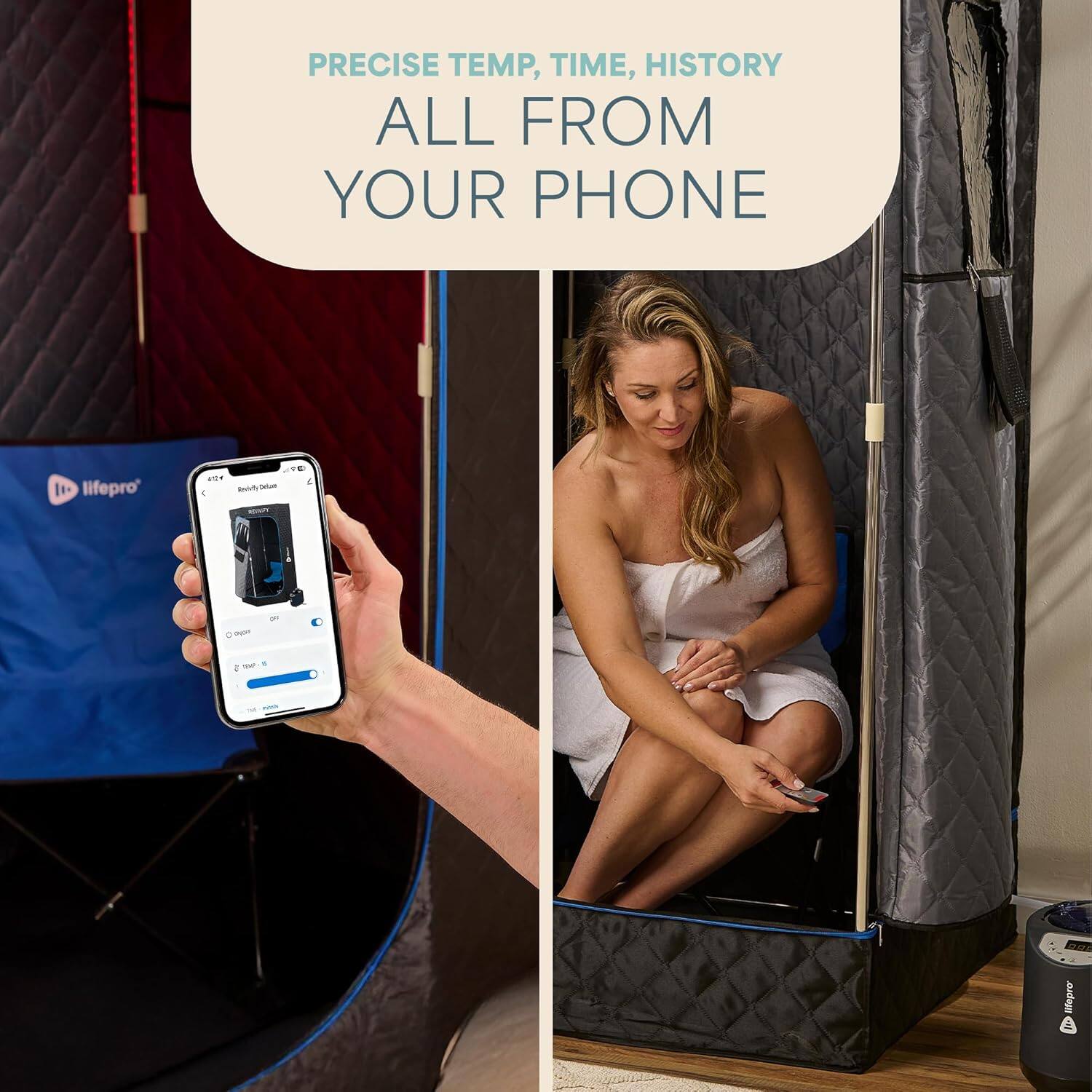 PRECISE TEMP, TIME, HISTORY ALL FROM YOUR PHONE