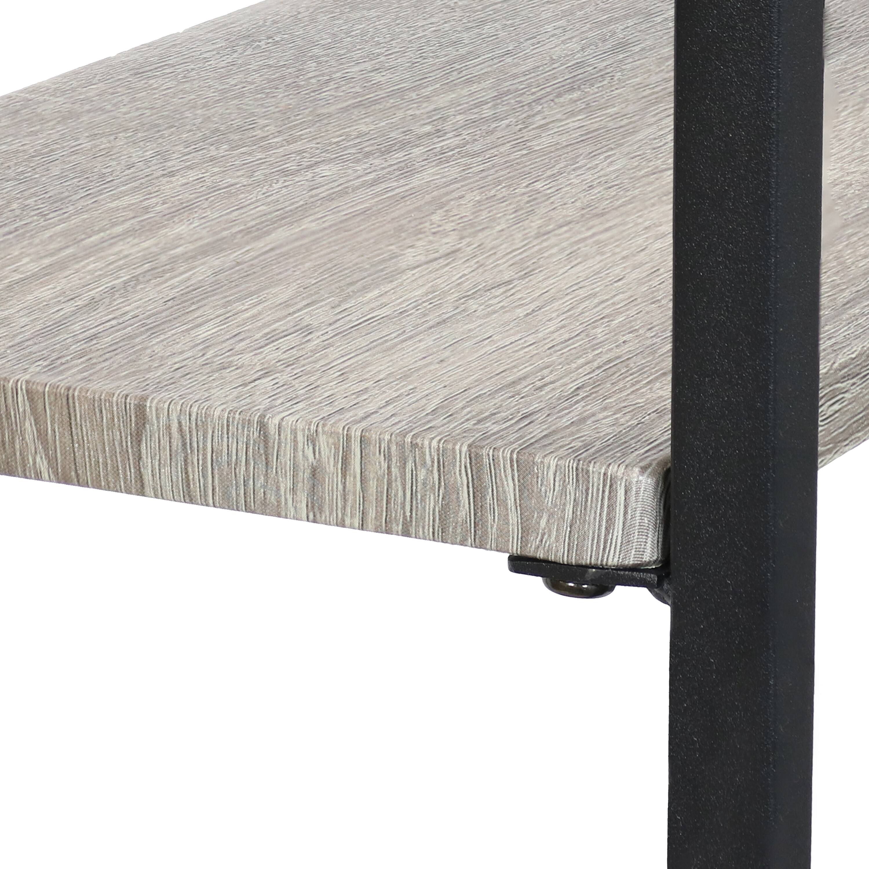 Alt View 5. Sunnydaze - 4-Tier Industrial Over-the-Toilet Storage Shelf - Oak Gray.