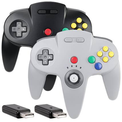Sure, here is the corrected and grouped text from the image:
**Black Controller:**
- HOME
- SELECT
- START
**White Controller:**
- HOME
- SELECT
- START
- A
- B
- C
- C
- C
- C