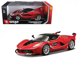 Ferrari FXX-K #10 1/18 Diecast Model Car by Bburago - Red