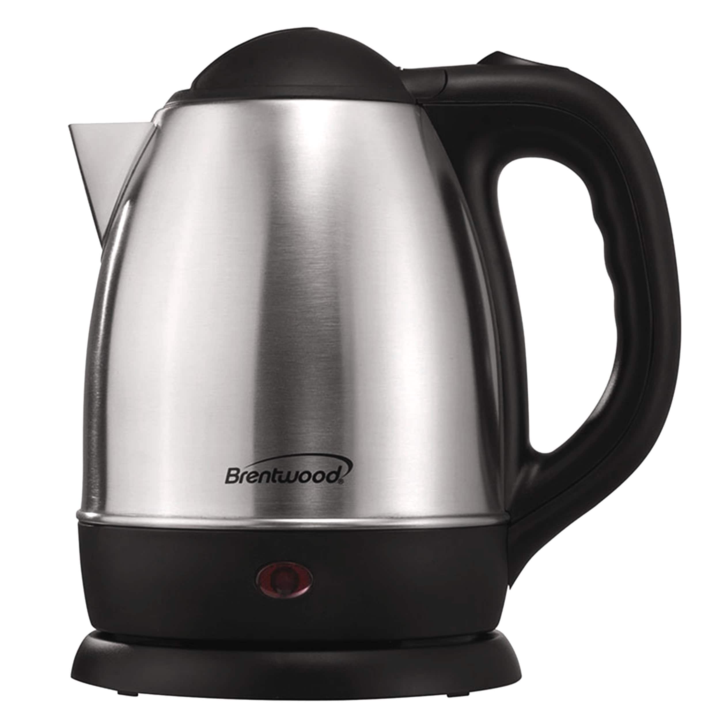 Brentwood - 1.2 L Stainless Steel Electric Cordless Tea Kettle 1000W in Brushed - Chrome