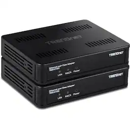 Trendnet - Ethernet Over Coax 2.5Gbps Adapter (2-Pack), TMO312C2K - Black