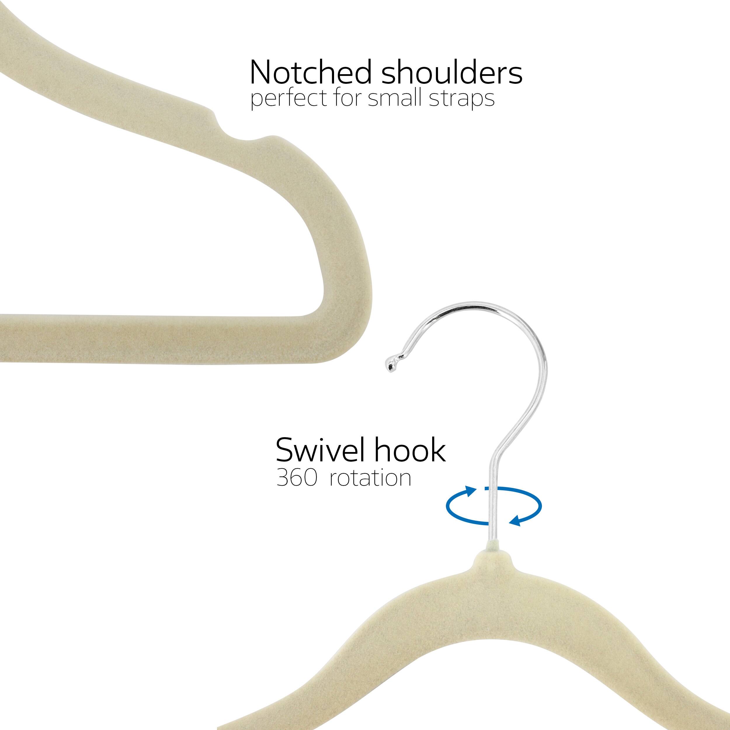 Notched shoulders perfect for small straps  
Swivel hook 360 rotation