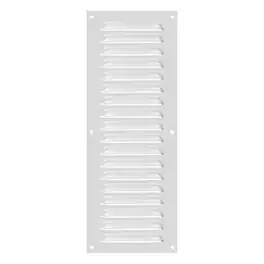 Unique Bargains - 16"x6" Aluminum Vent Cover, Screen Air Grille Ventilation Cover HVAC Louvered Grill Built-in Mesh for Home - Silver