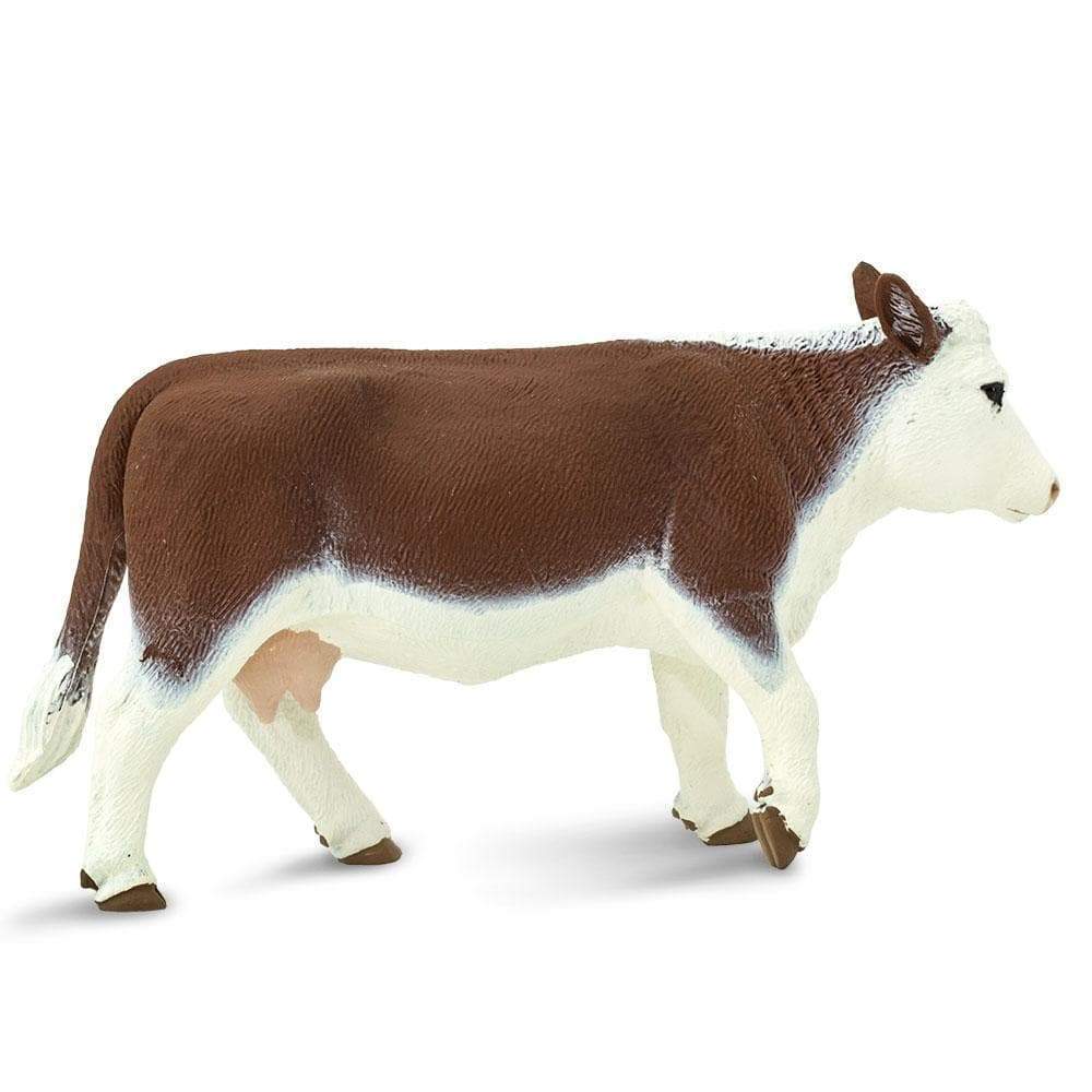 Back. Safari Ltd. - Hereford Cow Toy Figurine.