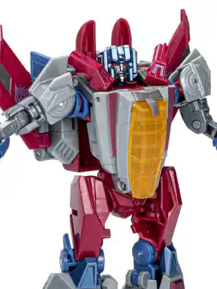 Front. Transformers - Voyager Class 06 Starscream Gamer Edition | Transformers Generations War for Cybertron - Black.