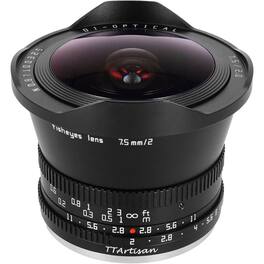 TTArtisan - 7.5mm f/2 Fisheye Lens - Black, Fujifilm X