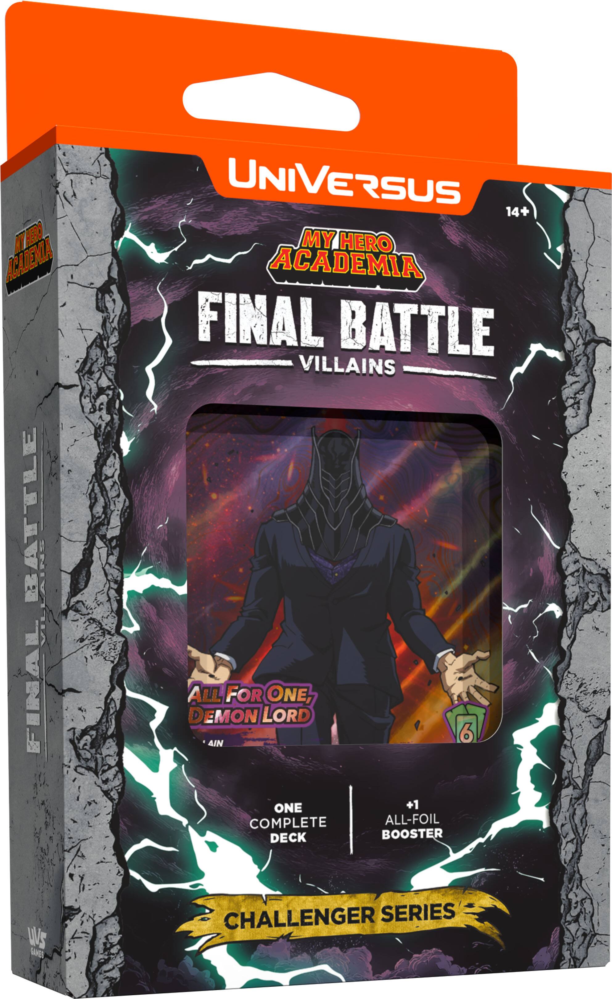 My Hero Academia Final Battle Villains All For One, Demon Lord 6 Ain One +1 Complete All-Foil Deck Booster WS Challenger Series
