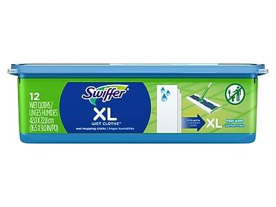 12 Wet Cloths / Linges Humides  
420x228mm (65x90in/PO)  
Swiffer XL Wet Cloths  
Fresh scent / parfum frais
