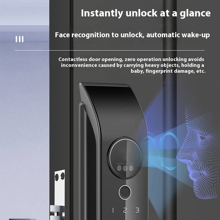 Instantly unlock at a glance

Face recognition to unlock, automatic wake-up

Contactless door opening, zero operation unlocking avoids inconvenience caused by carrying heavy objects, holding a baby, fingerprint damage, etc.