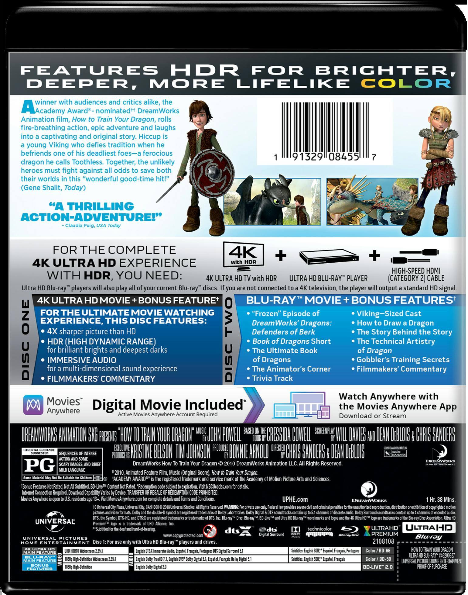 Back. How to Train Your Dragon (4K Ultra HD) [UHD].