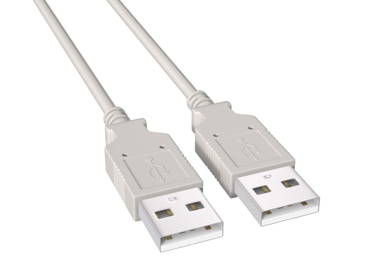Cable Leader - USB 2.0 Type A Male to Male Cable, 480Mbps, Double-Shielded, Gold-Plated - White