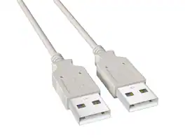 Cable Leader - USB 2.0 Type A Male to Male Cable, 480Mbps, Double-Shielded, Gold-Plated - White