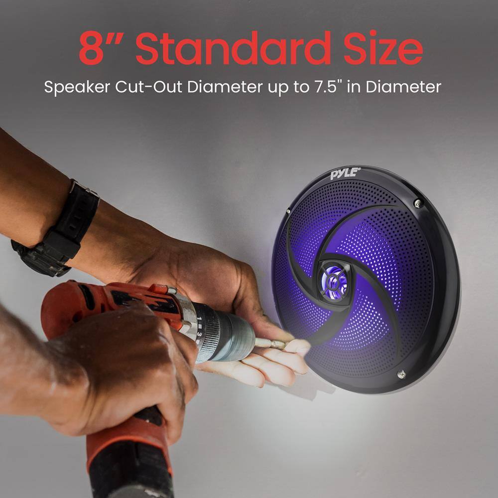 8" Standard Size  
Speaker Cut-Out Diameter up to 7.5" in Diameter