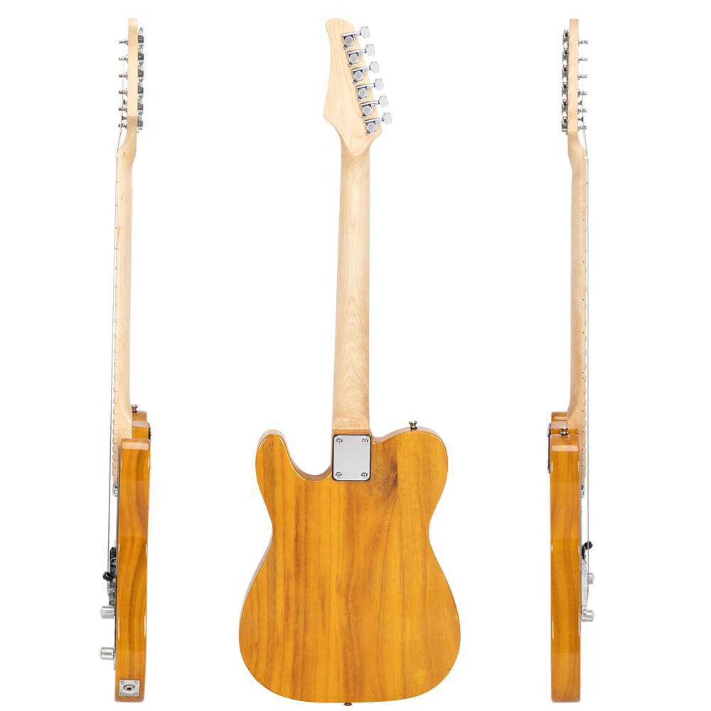 Angle. Winado - 39" GTL Electric Guitar for Music Lover, SS Pickups Maple Fingerboard with Accessories Pack Guitar Bag.