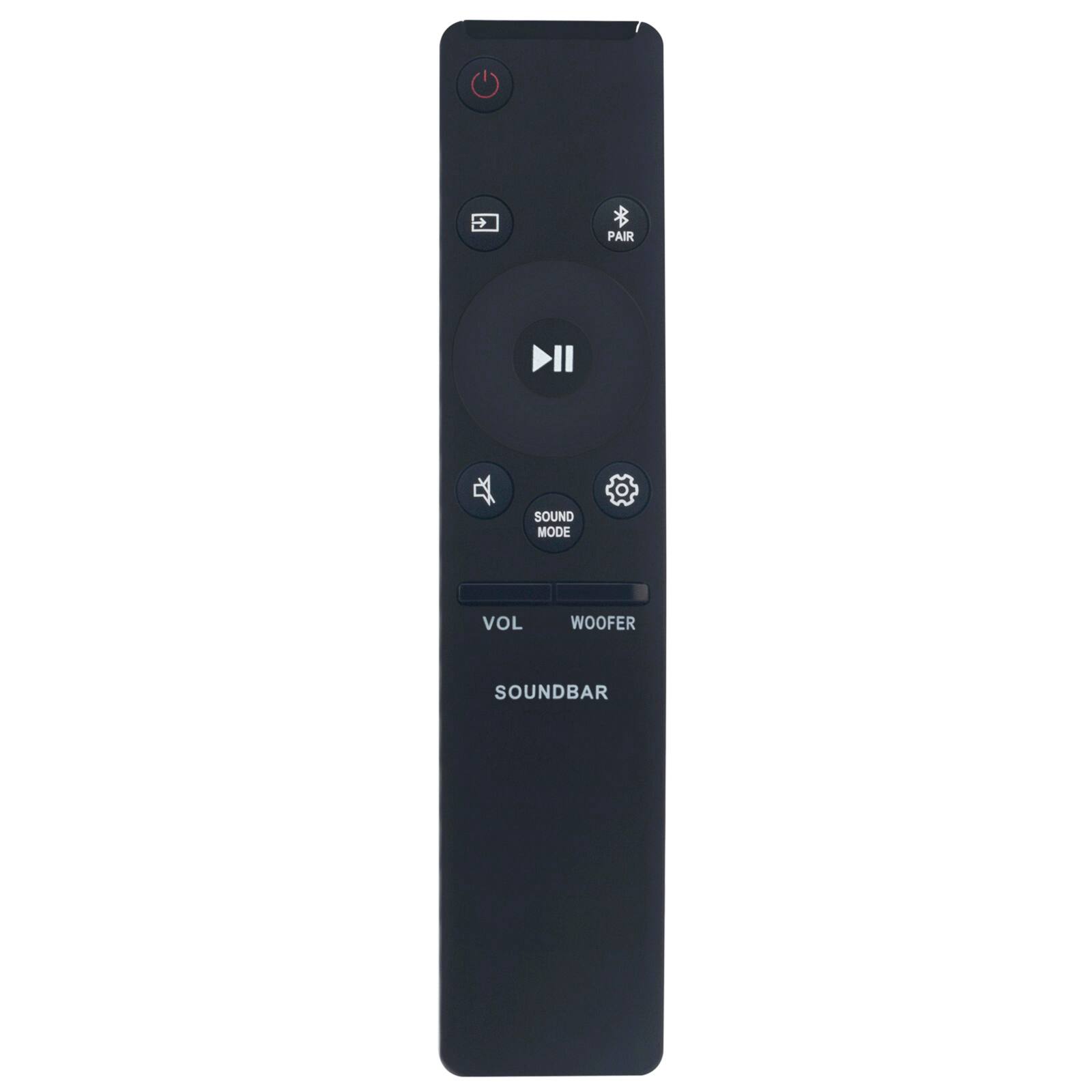 PAIR, SOUND MODE, VOL, WOOFER, SOUNDBAR