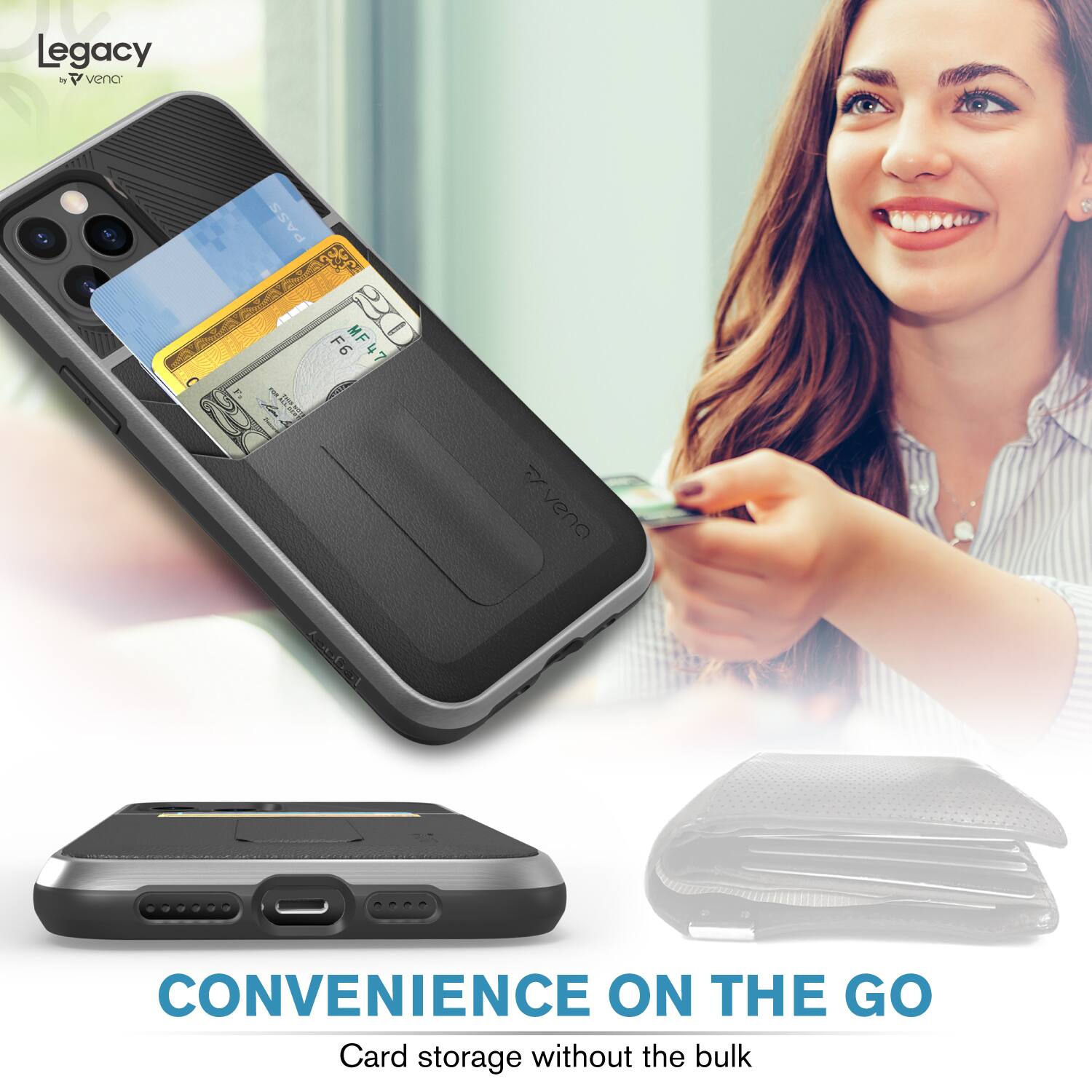 Legacy by vena PASS JS 20 F6 MF47 MF I L : CONVENIENCE ON THE GO Card storage without the bulk