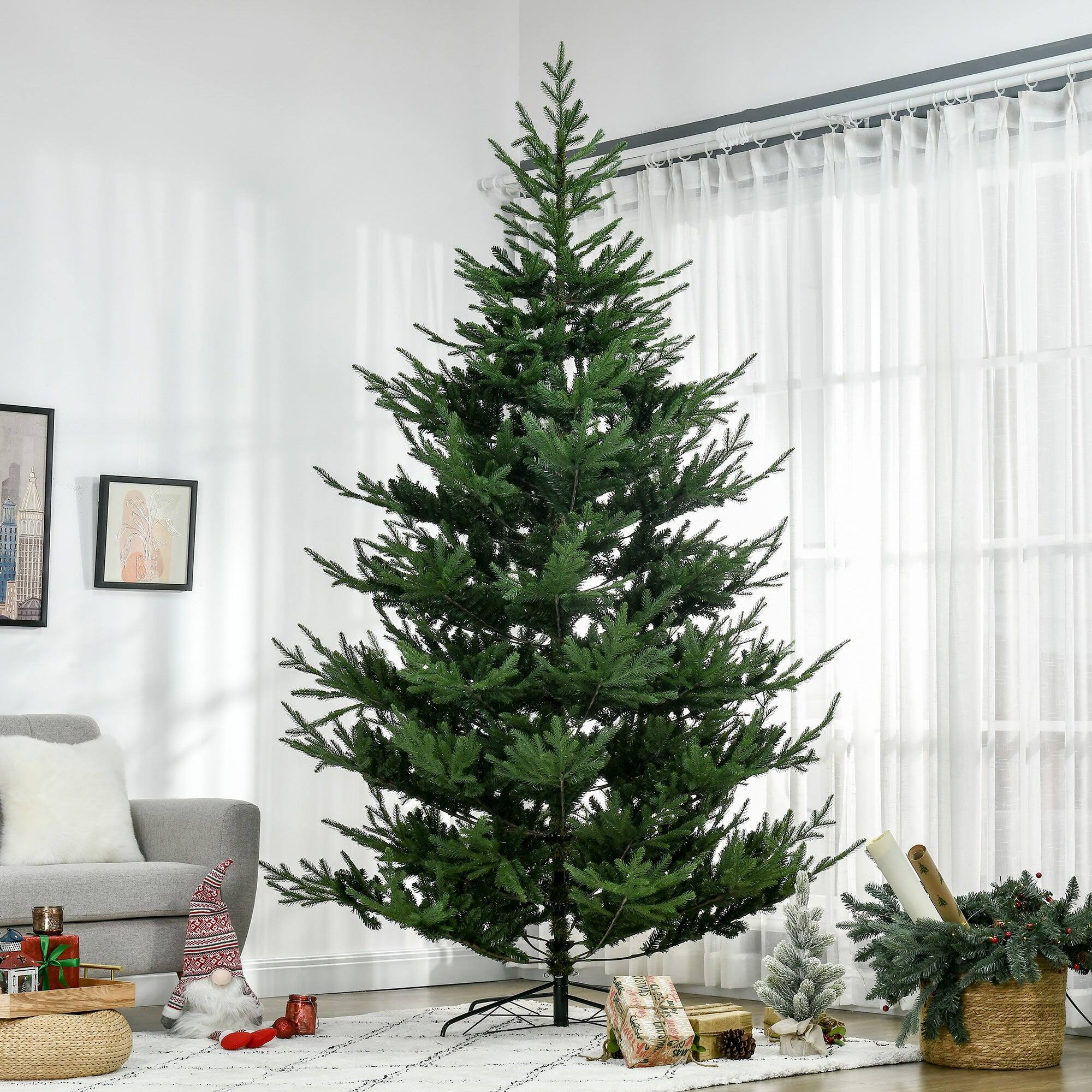 Alt View 5. Hivvago - 9 Foot Artificial Christmas Tree - Green.
