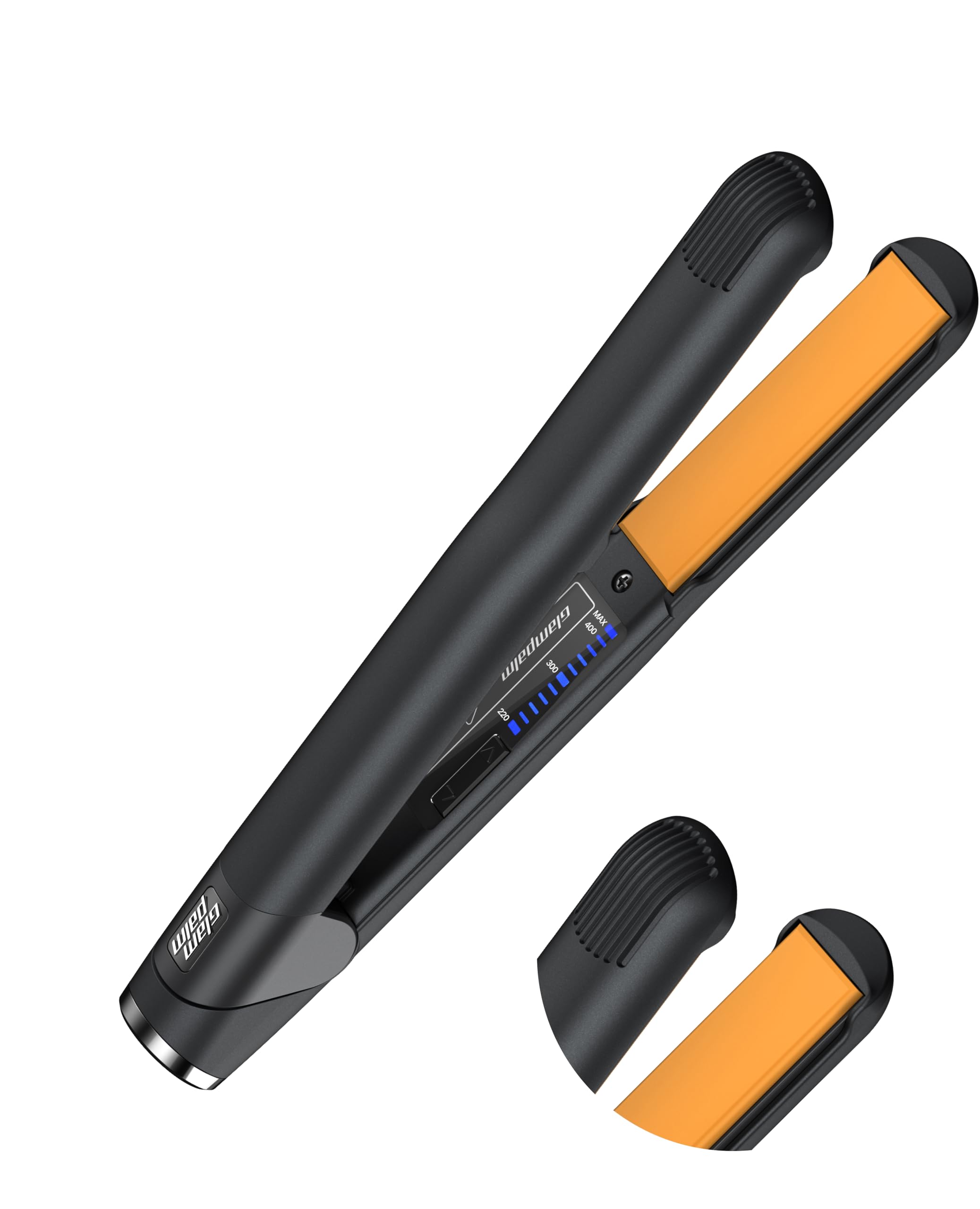 Live At Space - Stiletto Hair Straightener 0.3" Pencil Ceramic Flat Iron Infused With Vita C Korea's No.1 Professional - 1" Flat Black