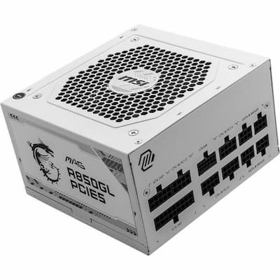 MSI MAG A850GL PCIE5 White Power Supply Internal 120 V AC, 230 V MSI MAG A850GL PCIE5 White Power Supply Internal 120 V AC, 230 V