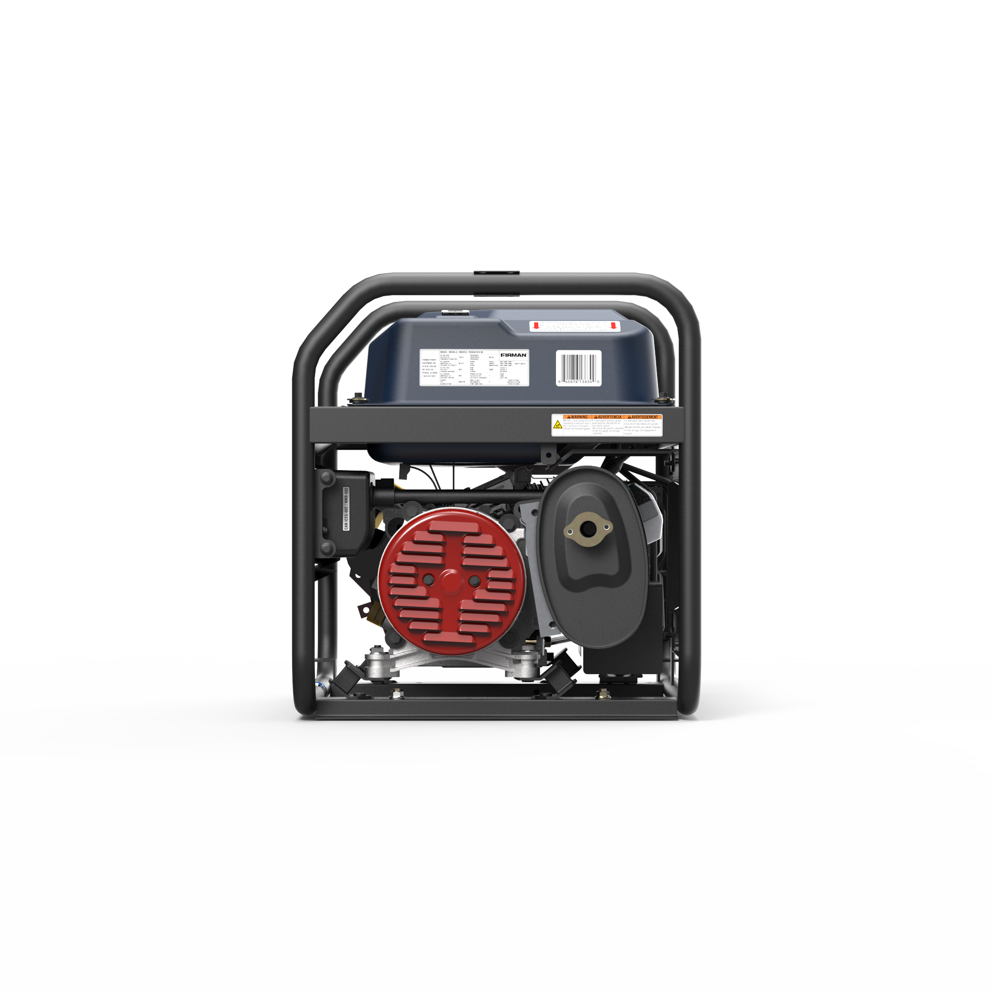Alt View 3. Firman - Gas Portable Generator 4550/3650W Recoil Start Stars & Stripes - Red, White, Blue.