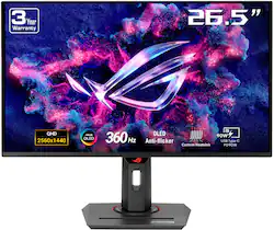ASUS - ROG Strix 27" 2K OLED 360Hz 0.03ms Gaming Monitor with FreeSync Premium Pro and HDR (DisplayPort, HDMI) - Black - Front_Zoom