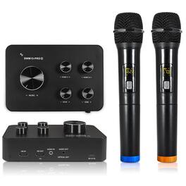 HM 1810 - 16 Channels Wireless Microphone Karaoke Mixer System W 2 Mics Hd Arc Optical toslink Aux Supports Smart Tv - HD ARC, Audio Out, Optical Out