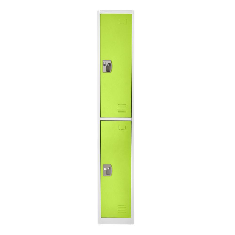 Back. AdirOffice - Storage Locker 629-Series 72" H 2-Tier Steel Key Lock 2-Shelf Locker with Key Lock - Green.