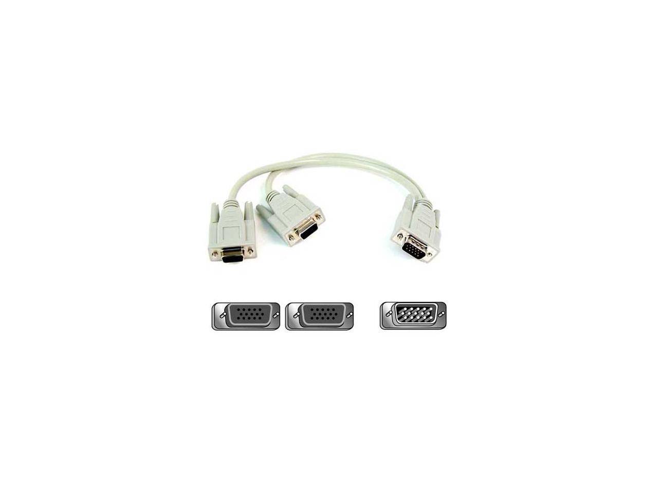 Front. Belkin - Belkin F3G006-01 1 ft. Pro Series 1 x HD-15 Male to 2 x HD-15 Female Cable.