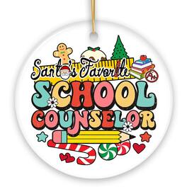 OrnamentallyYou - Santas Favorite School Counselor Handcrafted Christmas Ornament Guidance Counselor Gift - Multi-colored