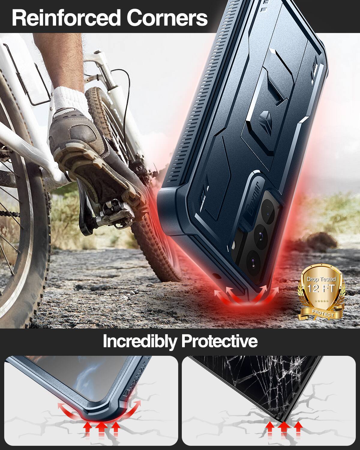 Reinforced Corners  
Bexnar Drop Tested 12 FT  
PROTECT  
Incredibly Protective