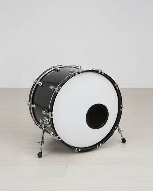 Back. Gibraltar Hardware - 5" Port Hole Protector Rings, Two-Piece Snap-On Design for Bass Drum Head Protection.