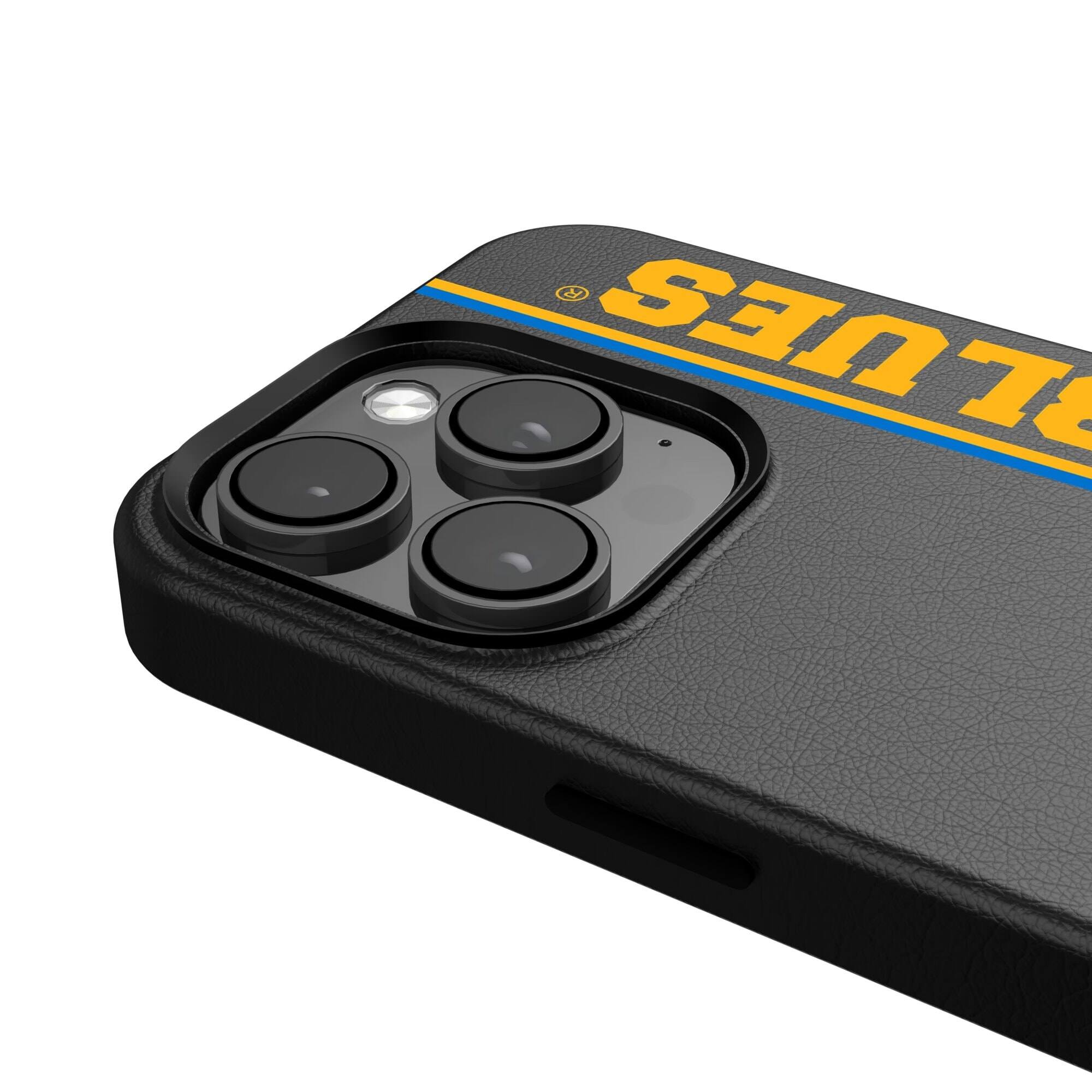 Alt View 3. Keyscaper - Black St. Louis Blues Sidebar Magnetic iPhone Case - 16 - Black.