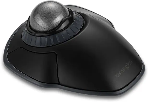 Front. Kensington - Orbit® Wireless Trackball with Scroll Ring B2B - Black.