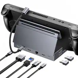 UGREEN - Steam Deck Dock, 9-in-1 Docking Station with 4K@60Hz HDMI, USB A&C 3.2 Ports, PD 100W, Gigabit Ethernet, Foldable Stand