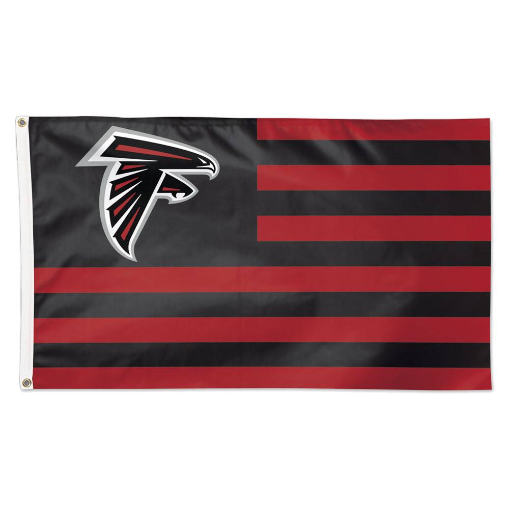 Front. WinCraft - Atlanta Falcons 3' x 5' Americana Stars & Stripes Deluxe Flag - Multicolor.