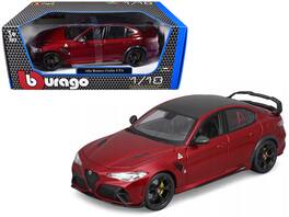 Alfa Romeo Giulia GTA 1/18 Diecast Model Car by Bburago - Red Metallic with Carbon Top