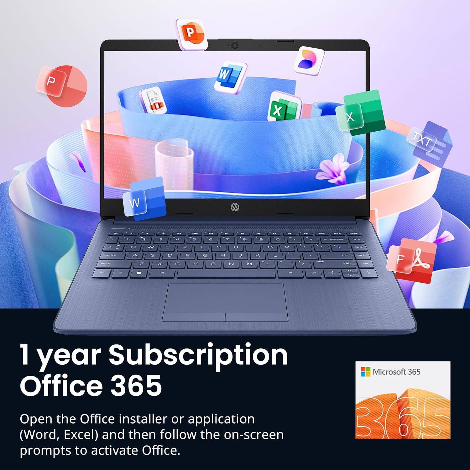 1 year Subscription Microsoft 365 Office 365 (Word, Excel) Open the Office installer or application and then follow the on-screen prompts to activate Office.