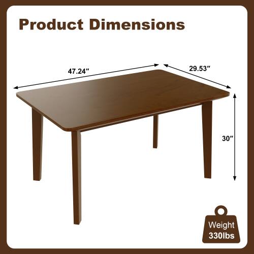 Product Dimensions: 47.24" x 29.53" x 30"  
Weight: 330 lbs