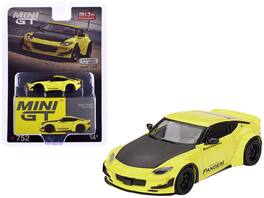 Mini GT - Nissan Z "Pandem" Ikazuchi Hood Limited Edition to 4800 pieces Worldwide 1/64 - Yellow With Carbon