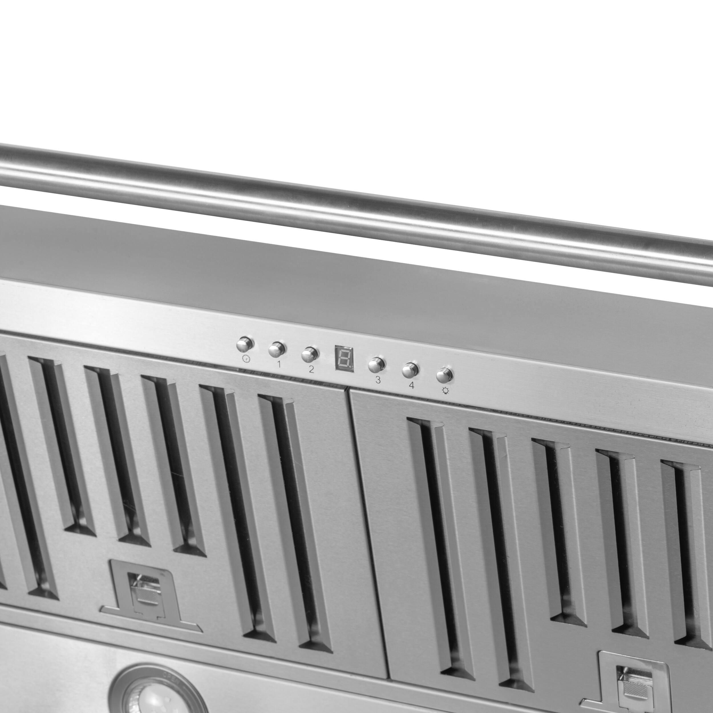 Alt View 6. Forno Appliances - Aria 60 in. Convertible Wall-Mounted Range Hood - Silver.