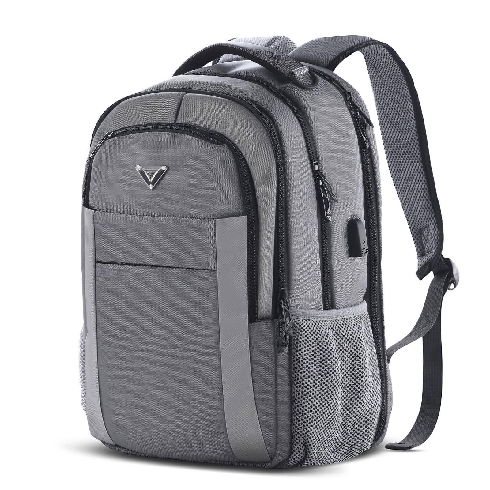 Live At Space - Multipocket Tsa Travel Laptop Backpack For Men Women Anti theft Work Business With Usb Charging Port Airline - Gray