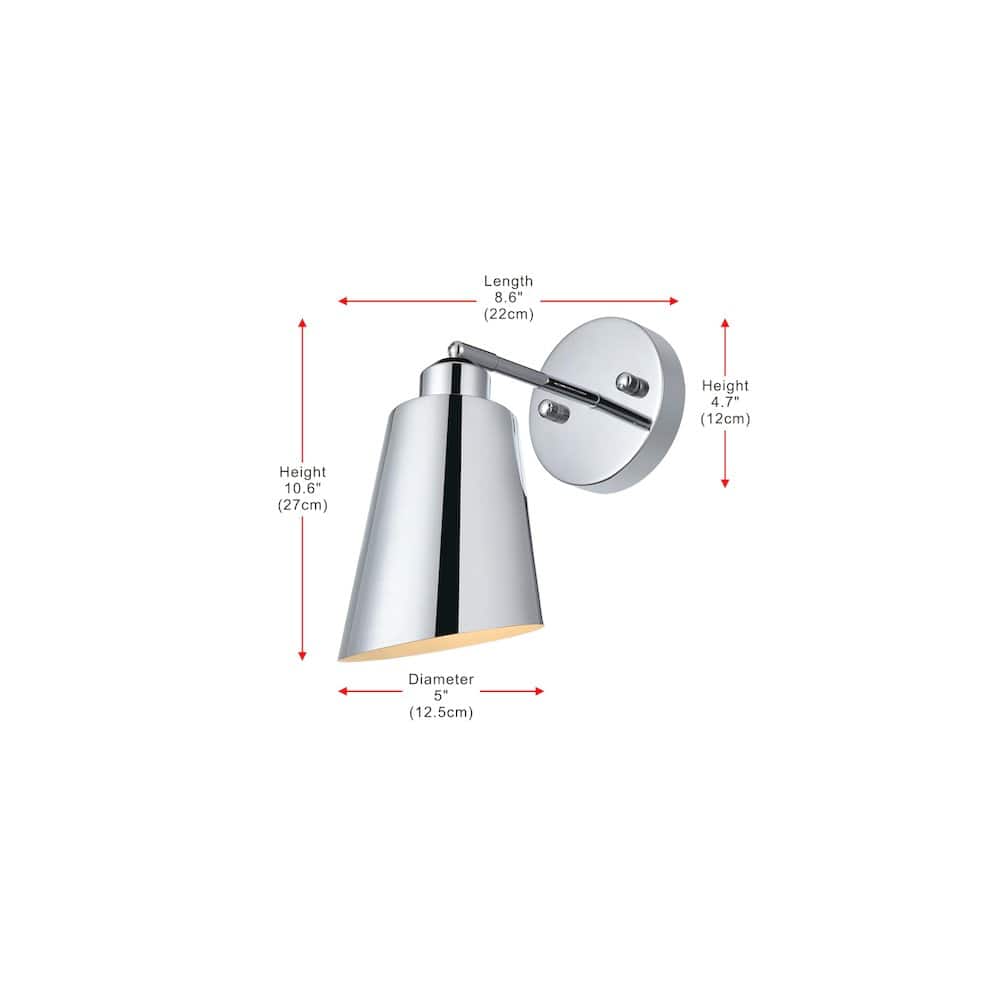 Living District - Halycon 5 Inch Wall Sconce - Chrome price history on PriceWatchPro