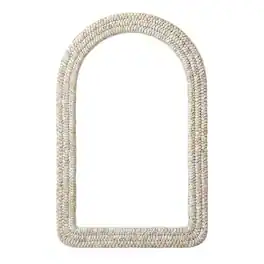 Elegant Decor - Arch Cornhusk Mirror 27x42 - Linen White