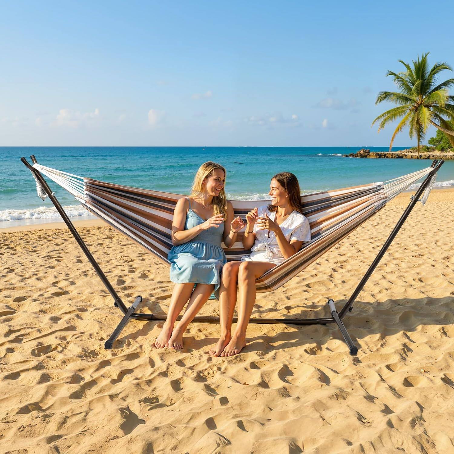 Alt View 8. Winado - 9 FT Hammock Steel Stand Only Heavy Duty with Carrying Case Bag Portable Space Saving for Indoor Outdoor Garden Camping - Antique Bronze Finish.