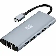 Front. Adesso - Adesso AUH-4035 7 in 1 Docking Station, Supports USB C to x1 4K HDMI, 3x USB-A 3.2, 1x PD, 1x Micro SD, 1x SD Card - for.