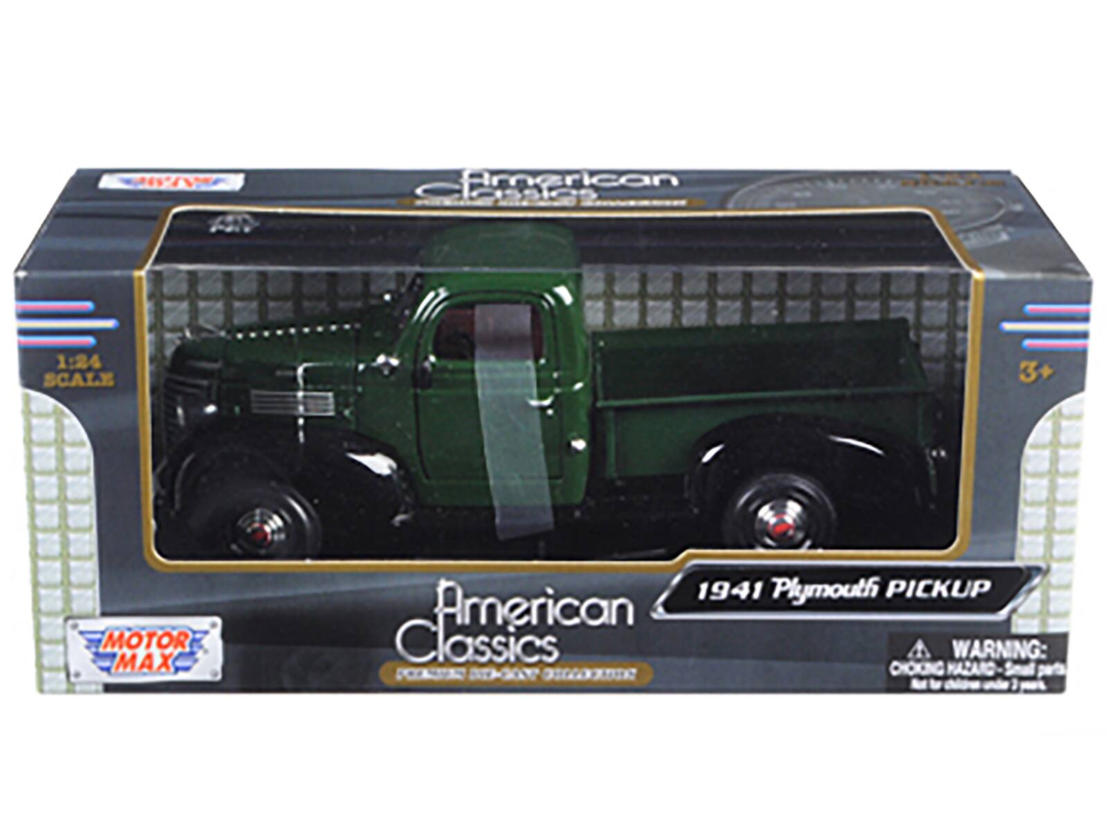 American Classics 1:24 SCALE 3+ MOTOR MAX 1941 Plymouth PICKUP American Classics WARNING: CHOKING HAZARD - Small parts. Not for children under 3 years.