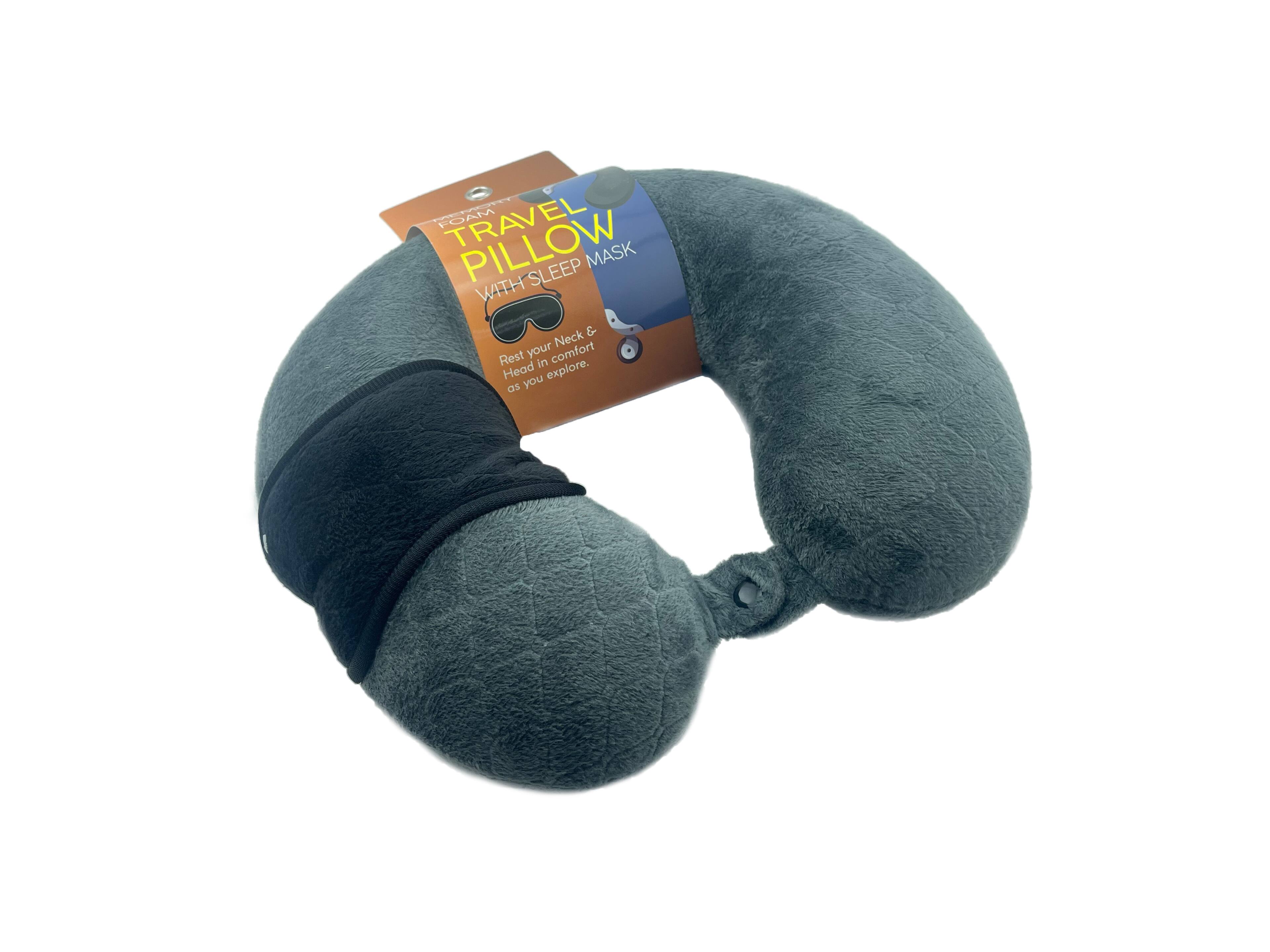 TRAVEL PILLOW WITH SLEEP MASK

Rest your Neck & Head in comfort as you explore.