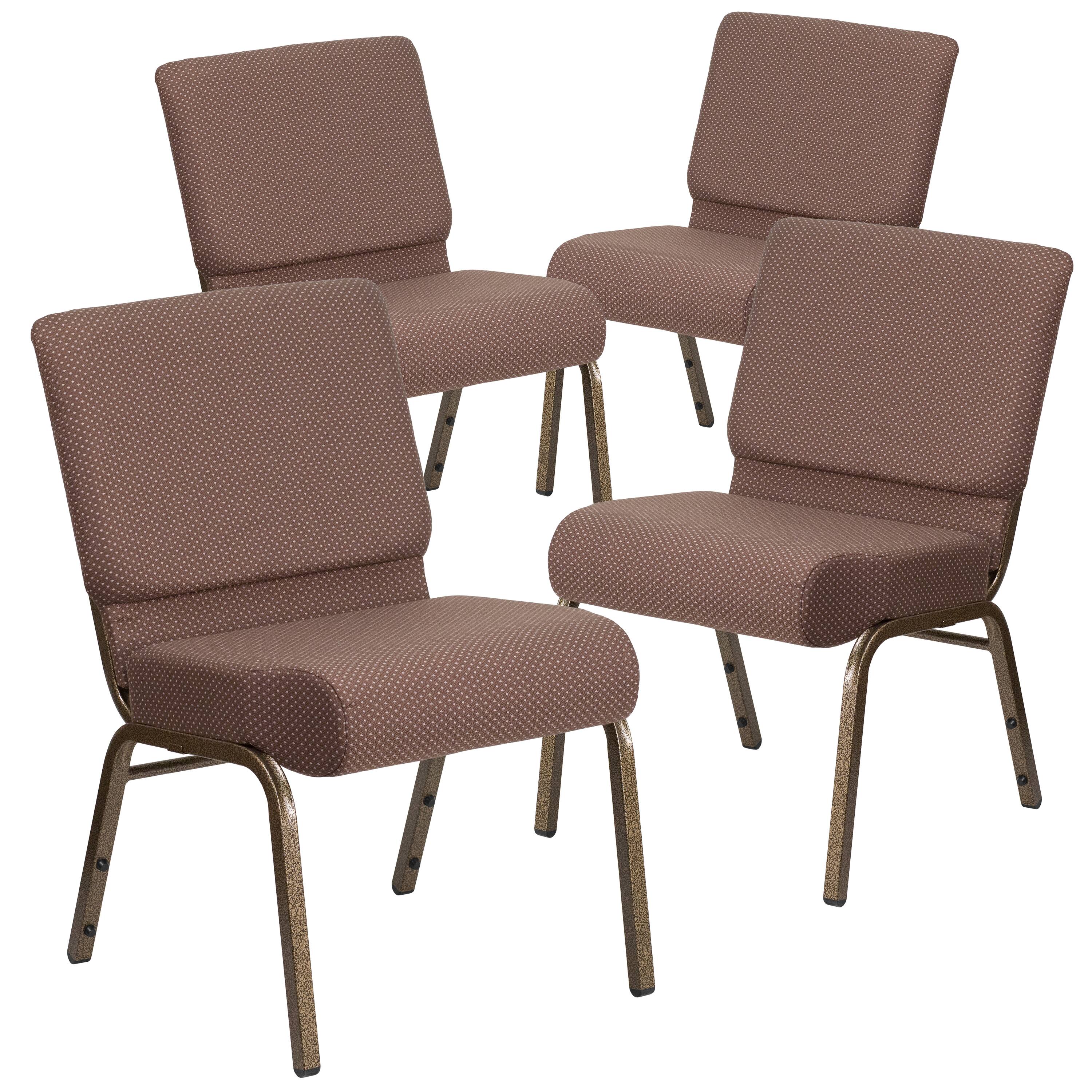 Brown Dot Fabric/Gold Vein Frame